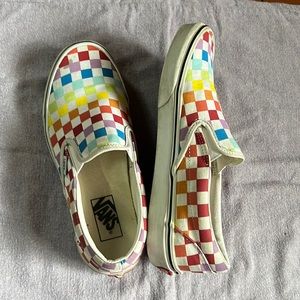 ⚡️2for$40 Used rainbow pride vans womens 9.5